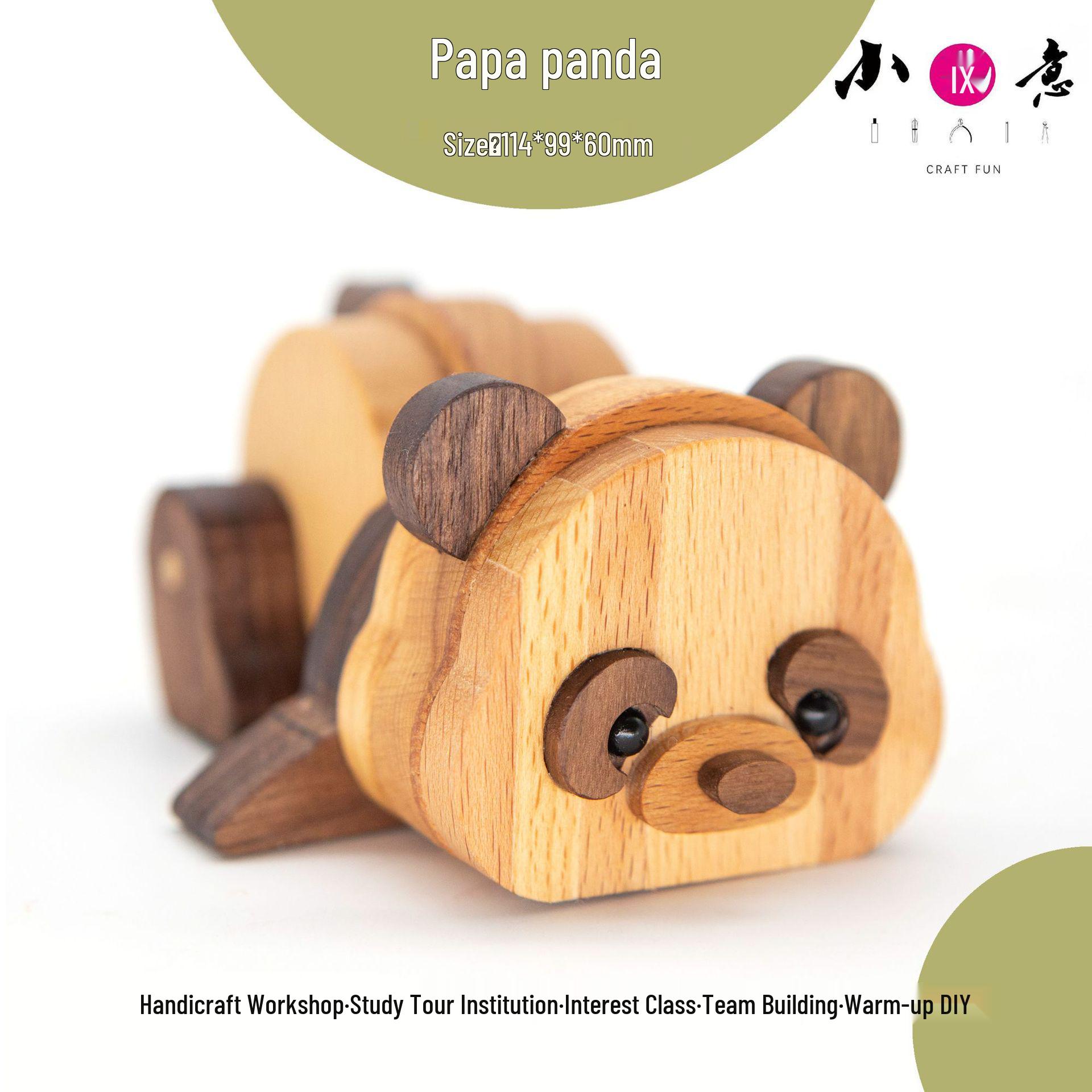 Lying Panda Wood Art DIY Cartoon Animal Toy Kit - Team Building Handmade Workshop Ornament
Lying Panda Wood Art DIY Cartoon Animal Toy Kit - Team Building Handmade Workshop Ornament
