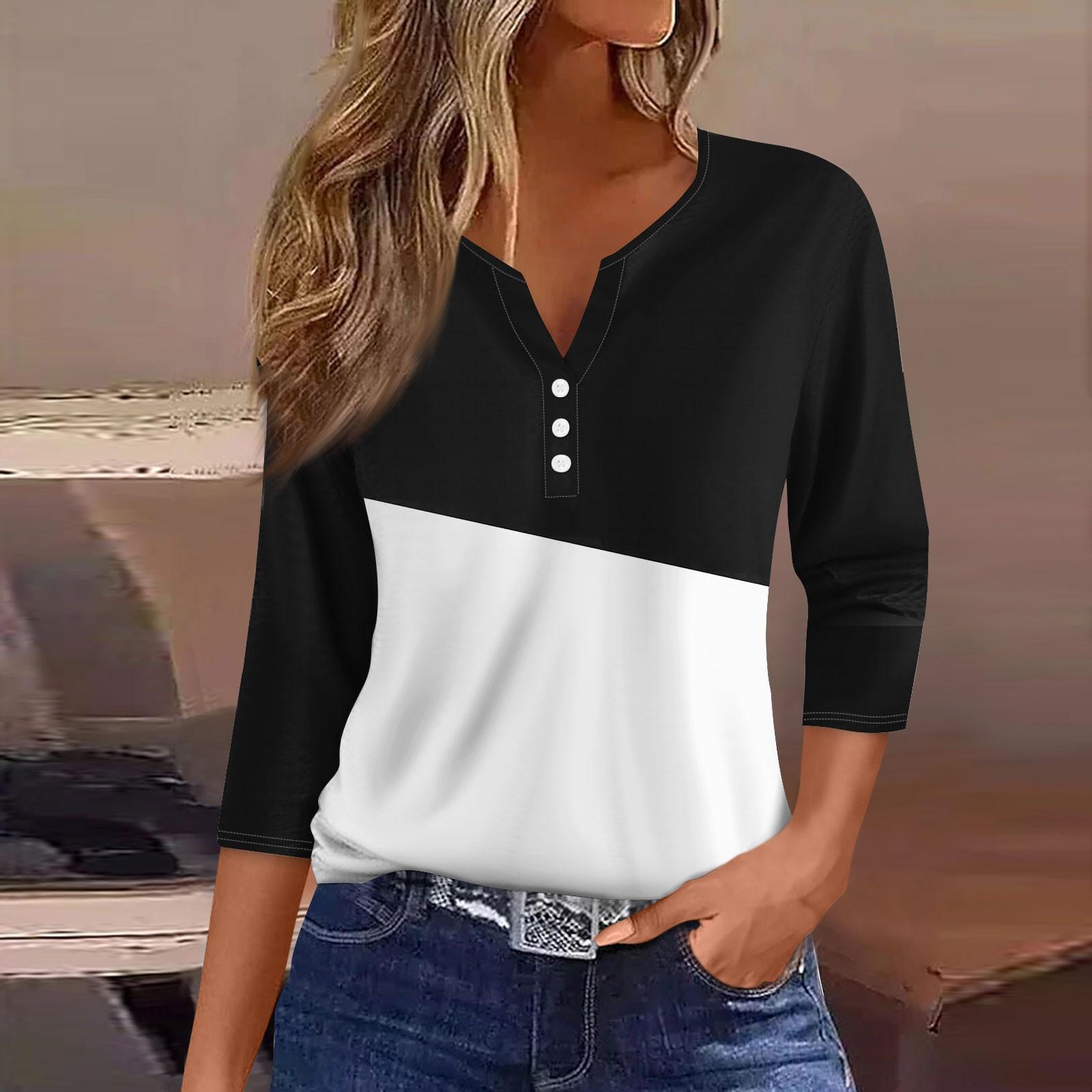 Жен. Футболка Футболка С принтом Пуговицы Рукав 3/4 Повседневные Выходные Мода Классический V-образный вырез Обычный Топ XL белый
Жен. Футболка Футболка С принтом Пуговицы Рукав 3/4 Повседневные Выходные Мода Классический V-образный вырез Обычный Топ XL белый