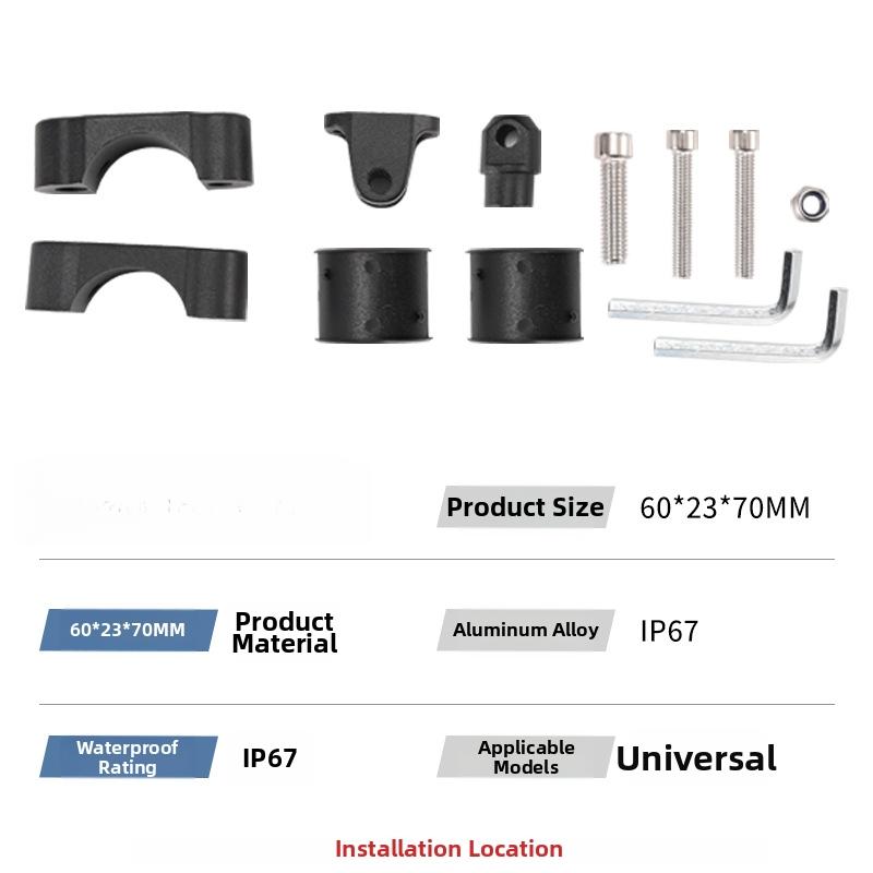 Motorcycle LED Light Bracket Aluminum Alloy Mount IP67 Waterproof Sturdy Fixed Clamp for Cars ATVs Forklifts Long Lasting Use
Motorcycle LED Light Bracket Aluminum Alloy Mount IP67 Waterproof Sturdy Fixed Clamp for Cars ATVs Forklifts Long Lasting Use