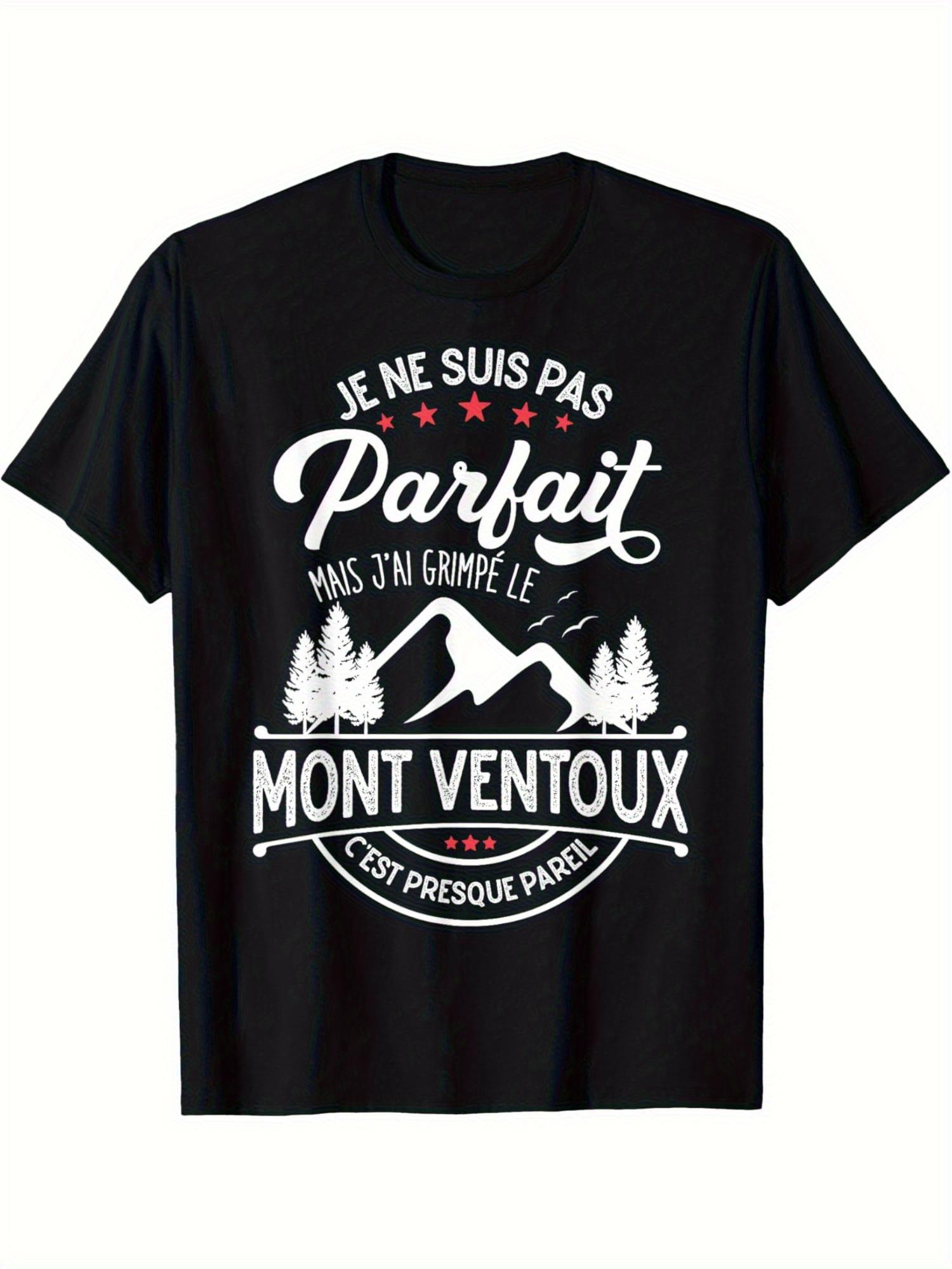 Climbing Mount Ventoux French Cycling Graphic T-Shirt - Black with Mountain & French Text Design L
Climbing Mount Ventoux French Cycling Graphic T-Shirt - Black with Mountain & French Text Design L