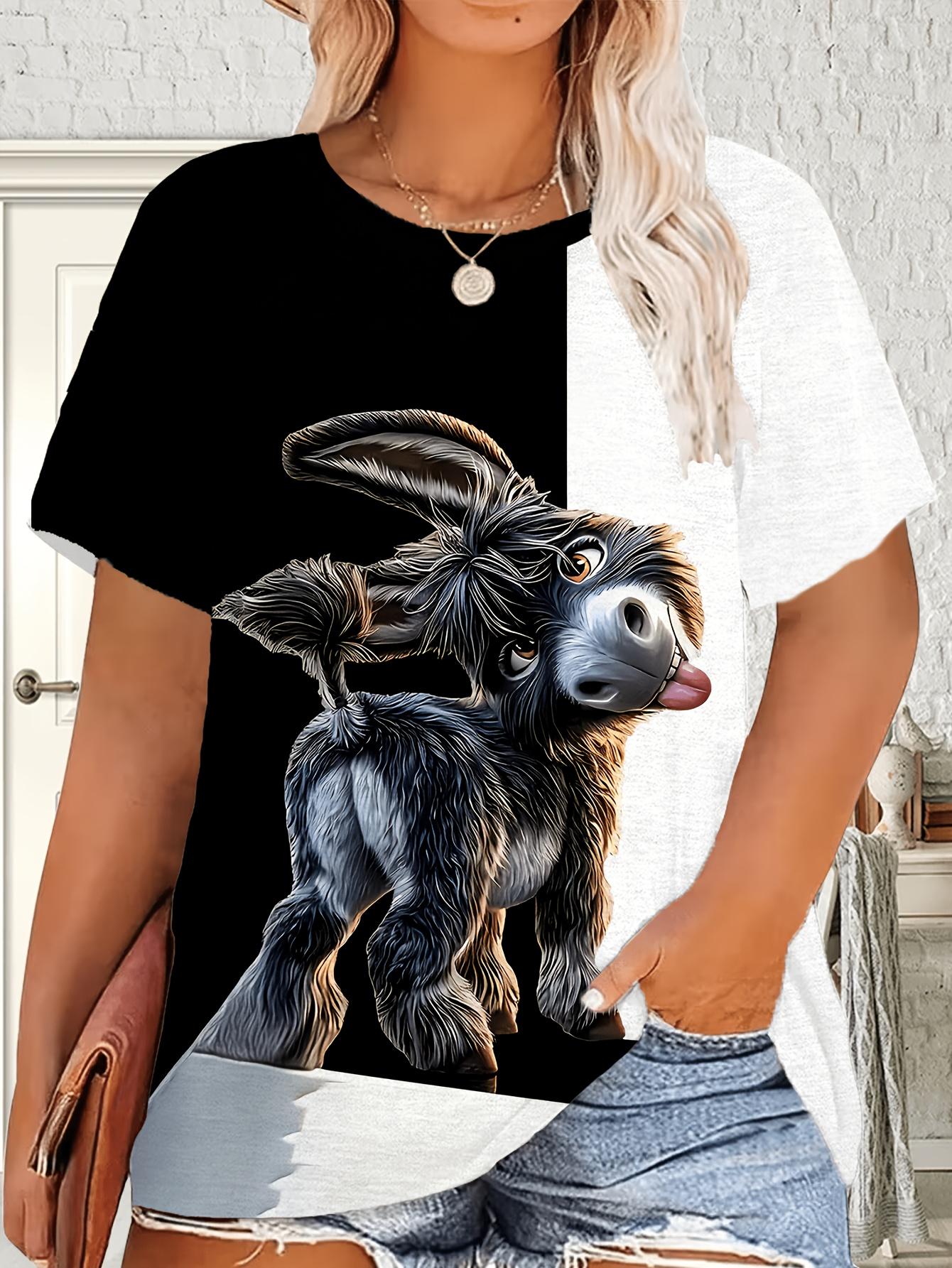 Plus Size - Plus Size - A Stylish And Creative Women S T-Shirt Featuring a Playful Donkey Print. Perfect for Casual Spring And Summer Wear. with a Com S дубильная кора
Plus Size - Plus Size - A Stylish And Creative Women S T-Shirt Featuring a Playful Donkey Print. Perfect for Casual Spring And Summer Wear. with a Com S дубильная кора