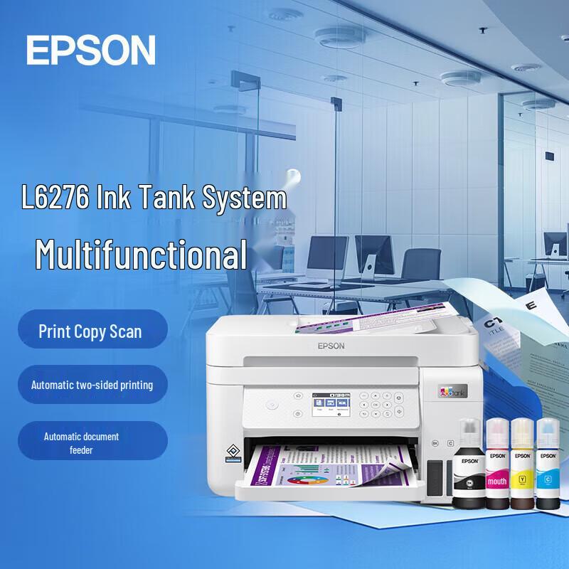 Epson L6276 A4 Business Color Wireless Multifunction Ink Tank Printer CN plug (adapter included)
Epson L6276 A4 Business Color Wireless Multifunction Ink Tank Printer CN plug (adapter included)