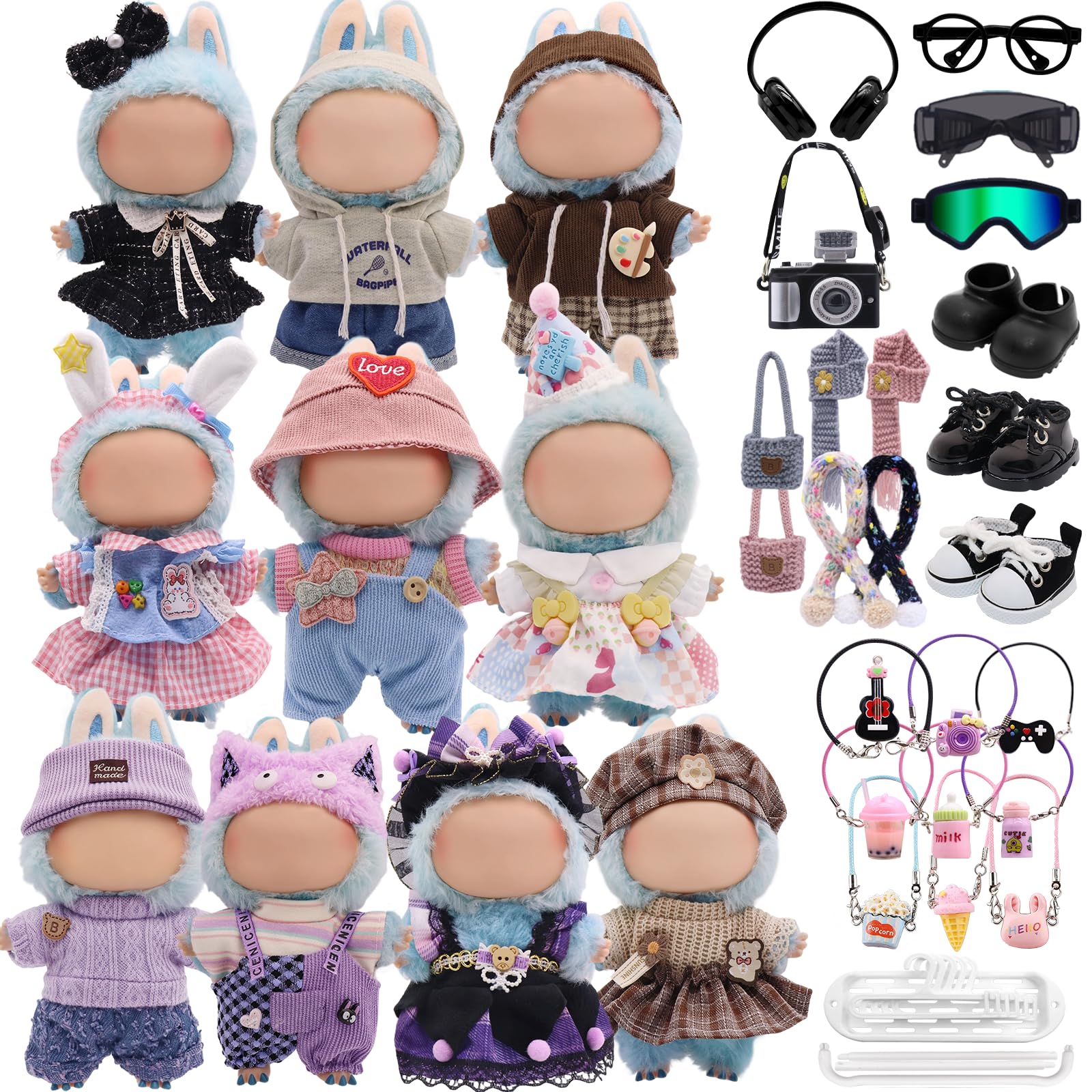 Labubu Doll Clothes Full Set Fits 17cm and 15cm Labubu Dolls Includes Doll Clothes Knit and 9 Mini Accessories 39-Piece - - Clothes, Accessories,
Labubu Doll Clothes Full Set Fits 17cm and 15cm Labubu Dolls Includes Doll Clothes Knit and 9 Mini Accessories 39-Piece - - Clothes, Accessories,