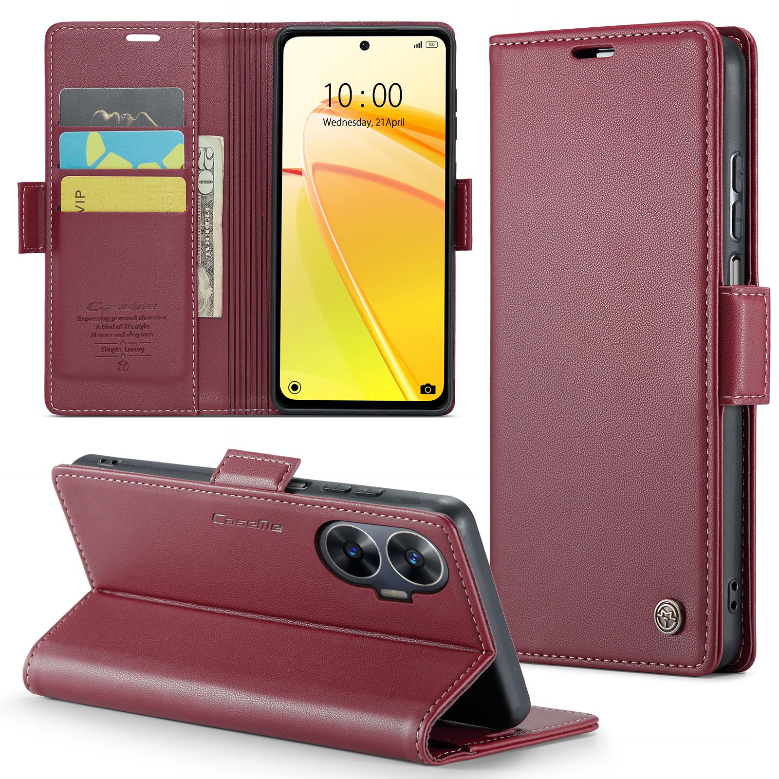 For Realme C55 4G Leather Case CASEME 023 RFID Blocking 3 Card Slot Mobile Cover Red
For Realme C55 4G Leather Case CASEME 023 RFID Blocking 3 Card Slot Mobile Cover Red