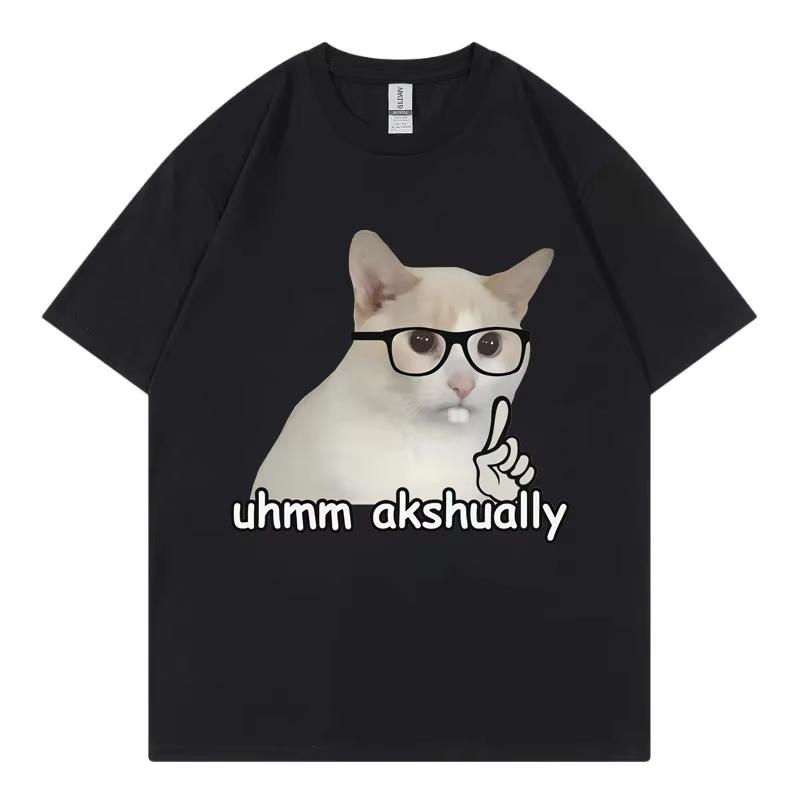 Um Actually Funny Nerd Cat Meme T-shirt High Street Fashion Trend Short Sleeve T-shirts Men s Women Casual Loose Cotton T Shirts 5XL
Um Actually Funny Nerd Cat Meme T-shirt High Street Fashion Trend Short Sleeve T-shirts Men s Women Casual Loose Cotton T Shirts 5XL