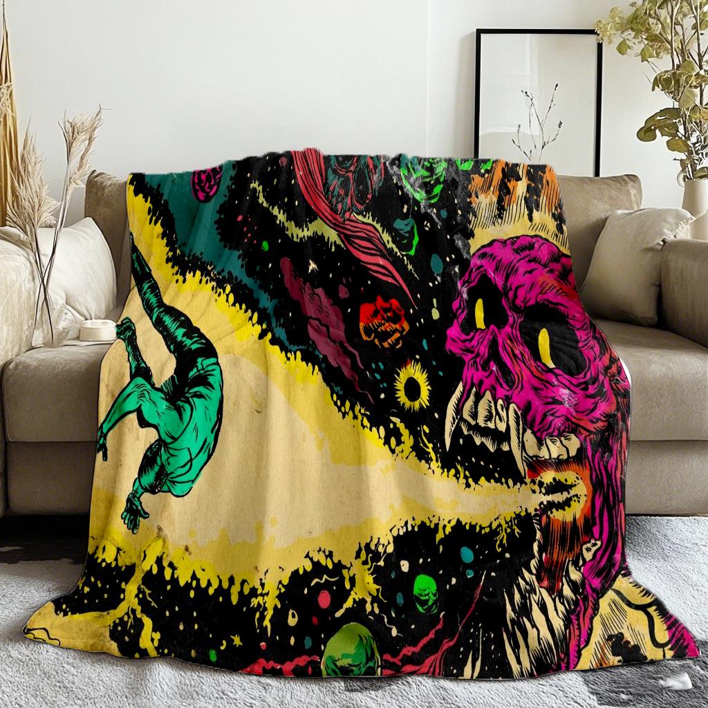 VIKAMA Psychedelic Skull Thin Blanket The Ancients Daily Printed Warm Throw Blanket for Sofa Bedroom Office Plush Quilt 130x150cm
VIKAMA Psychedelic Skull Thin Blanket The Ancients Daily Printed Warm Throw Blanket for Sofa Bedroom Office Plush Quilt 130x150cm