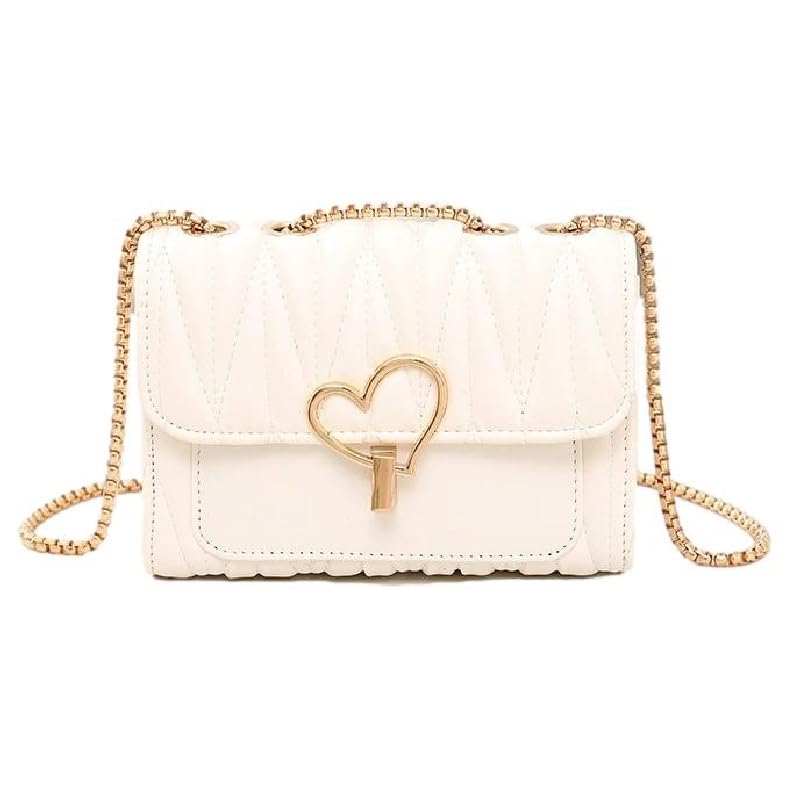Brighttrust Women s Shoulder Bag, Crossbody, with Chain, Small PU Leather, Cute Heart Design (White)
Brighttrust Women s Shoulder Bag, Crossbody, with Chain, Small PU Leather, Cute Heart Design (White)
