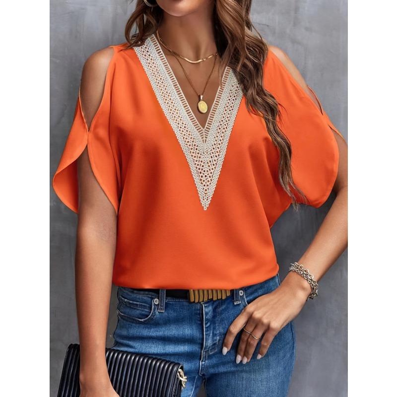 Женский топ весна/лето с V-образным вырезом, кружевной, однотонный, темпераментный XXL оранжево-красный
Женский топ весна/лето с V-образным вырезом, кружевной, однотонный, темпераментный XXL оранжево-красный