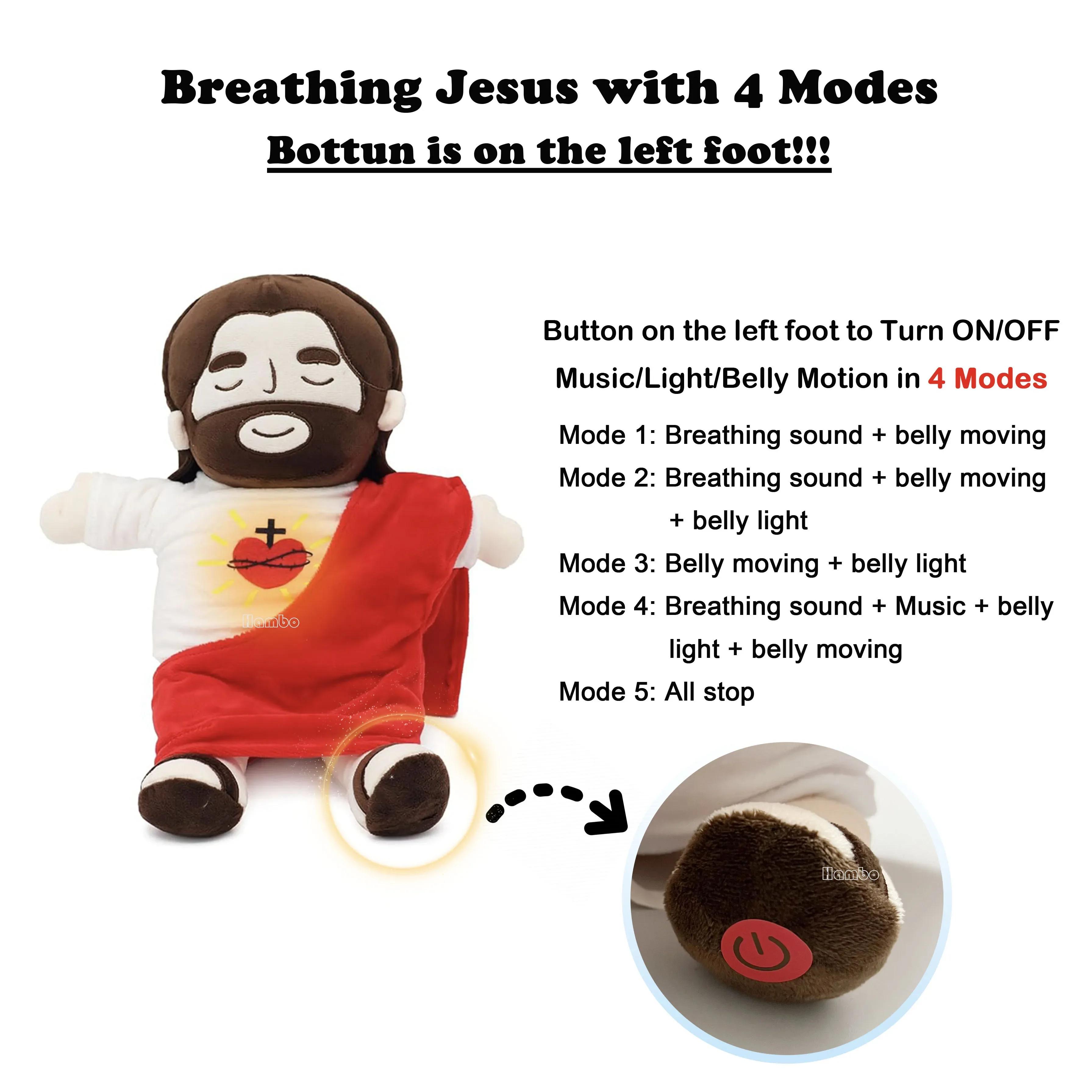 Breathing Jesus Soothe Plush Toy for Kids Soft Soothing Jesus Plushies Comforting Jesus Heart Toy Easter Christmas Gifts
Breathing Jesus Soothe Plush Toy for Kids Soft Soothing Jesus Plushies Comforting Jesus Heart Toy Easter Christmas Gifts