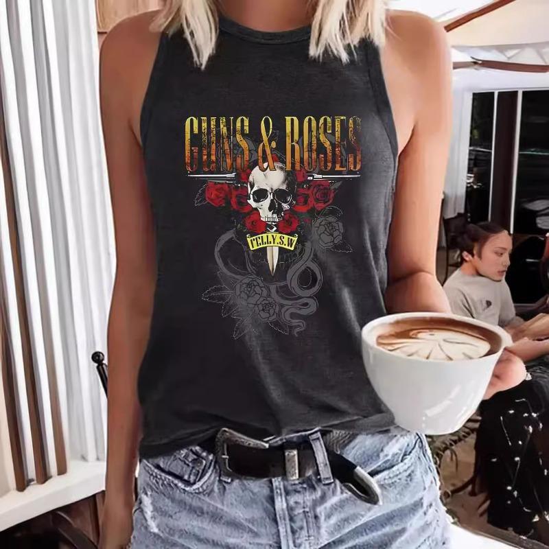 Skull Print Women s Round-neck Vest Spring and Summer Casual Sleeveless Top S темно-красного
Skull Print Women s Round-neck Vest Spring and Summer Casual Sleeveless Top S темно-красного