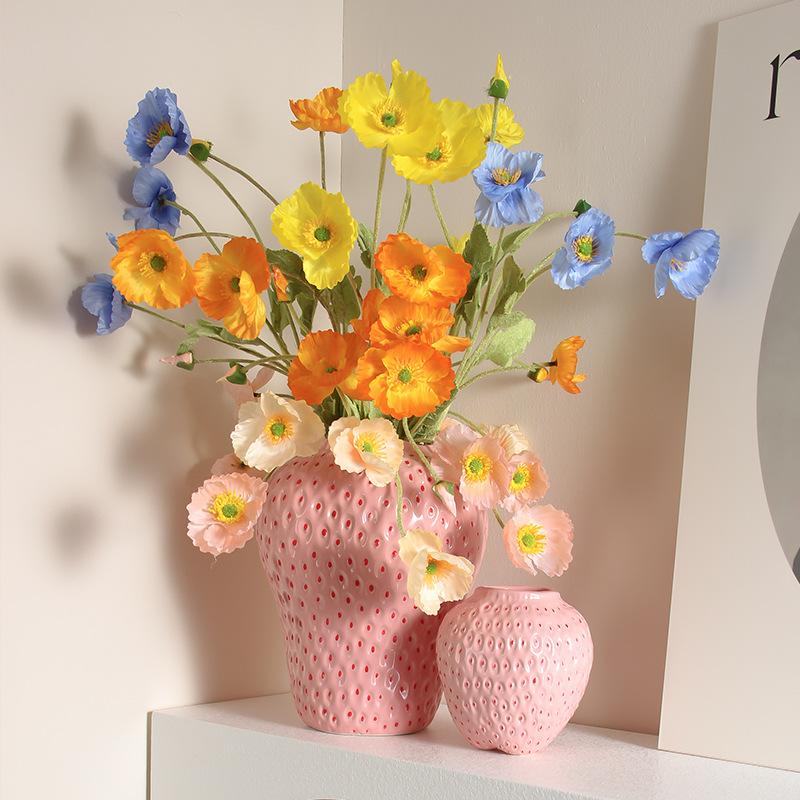 Cartoon Strawberry Vase Artificial Strawberry FlowerPot Flower Vase Fruit Terrarium Flower Vase Home Decoration Accessories
Cartoon Strawberry Vase Artificial Strawberry FlowerPot Flower Vase Fruit Terrarium Flower Vase Home Decoration Accessories