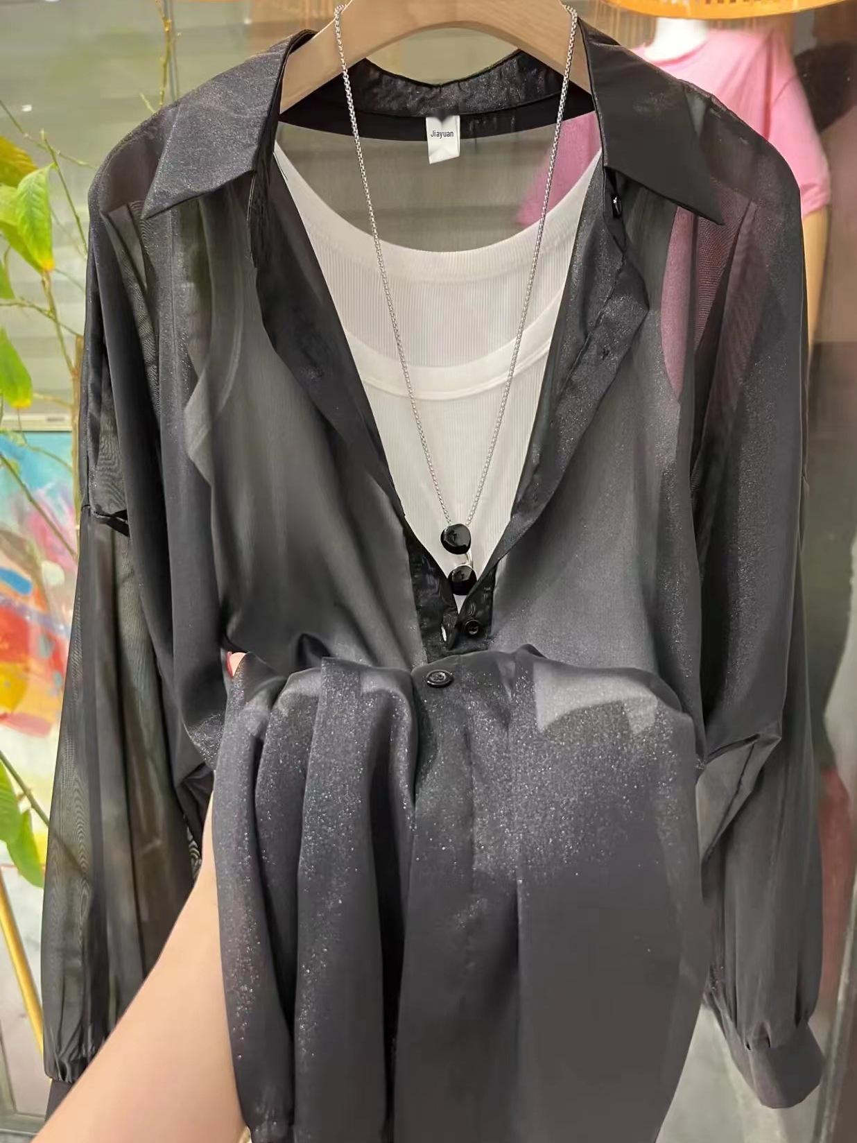 Жіноча сорочка з довгим рукавом з шифону із захистом від УФ-променів - корейський стиль, вільний крій, середньої довжини, весна/літо M
Жіноча сорочка з довгим рукавом з шифону із захистом від УФ-променів - корейський стиль, вільний крій, середньої довжини, весна/літо M