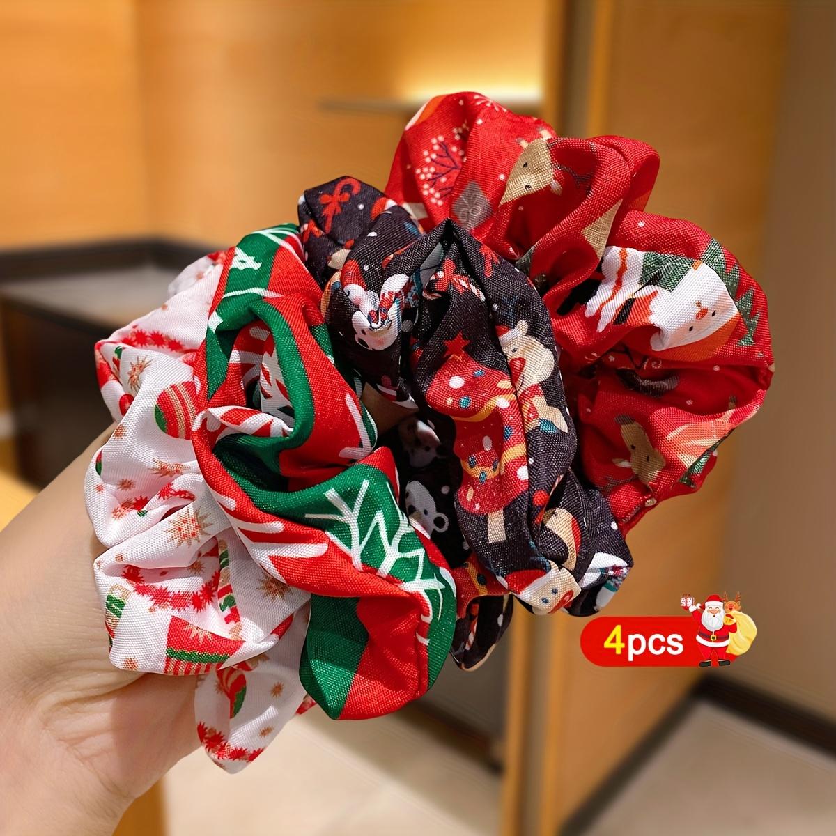4pcs Set Fashionable Minimalist Girls Christmas Hair Ties,High-Elasticity Non-Damaging Hair Bands with Christmas Element Prints
4pcs Set Fashionable Minimalist Girls Christmas Hair Ties,High-Elasticity Non-Damaging Hair Bands with Christmas Element Prints