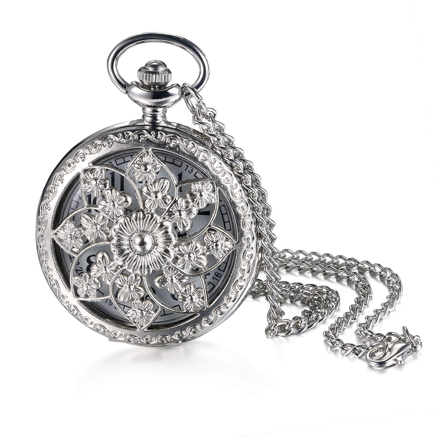 JEWELRYWE карманные часы Sasanqua цифры аналоговые водонепроницаемые скелетон корпус антикварные карманные часы кулон ожерелье часы серебро повседневное использование косплей серебряный
JEWELRYWE карманные часы Sasanqua цифры аналоговые водонепроницаемые скелетон корпус антикварные карманные часы кулон ожерелье часы серебро повседневное использование косплей серебряный