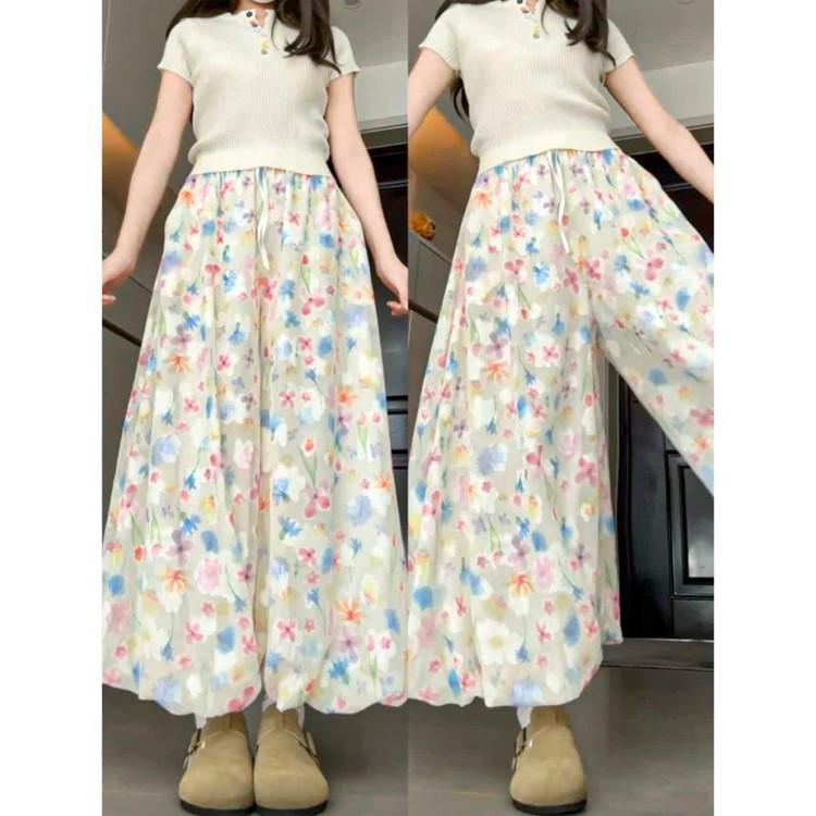 Colorful Flower Bud Skirts and Pants for Women In Summer Thin New High-waist Loose Drooping French Floral Ice Silk Wide-leg Pants M
Colorful Flower Bud Skirts and Pants for Women In Summer Thin New High-waist Loose Drooping French Floral Ice Silk Wide-leg Pants M