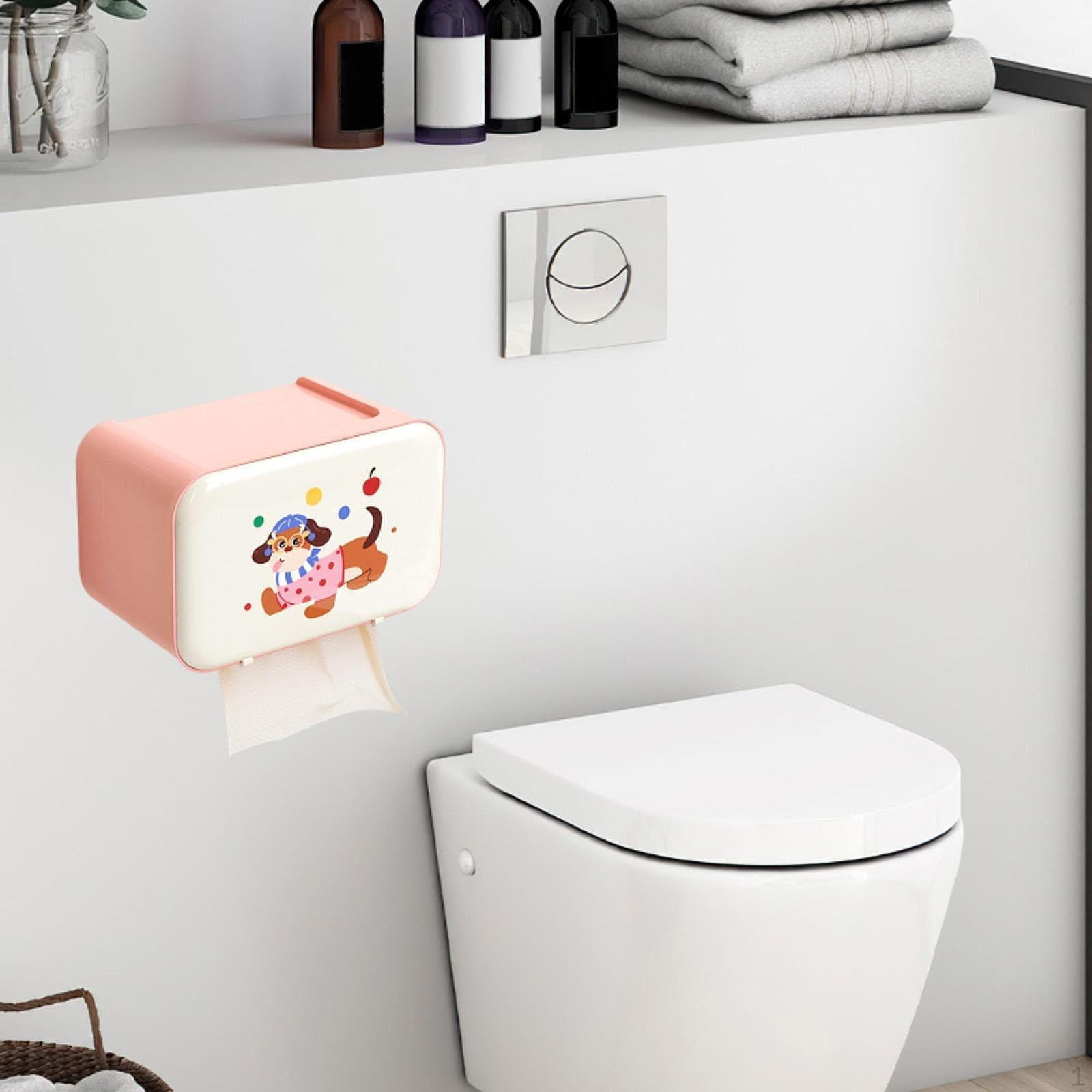 Mounted Tissue Box Toilet Paper Holder, Multifunctional Space-saving Storage Dispenser Pink Dog
Mounted Tissue Box Toilet Paper Holder, Multifunctional Space-saving Storage Dispenser Pink Dog