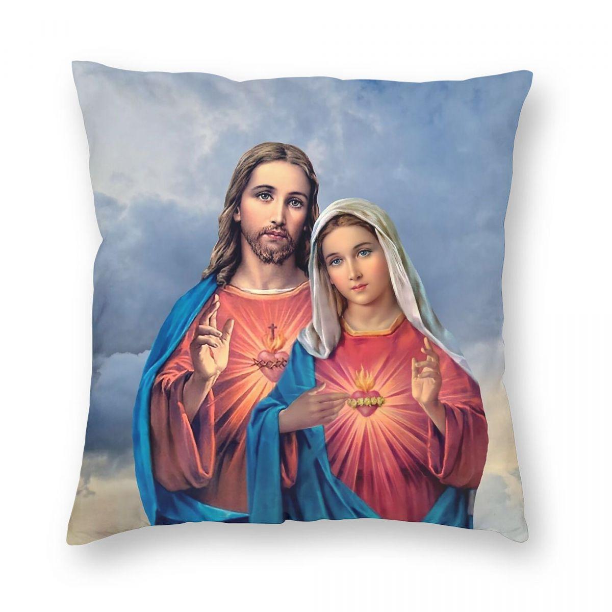 Twin Hearts Close Jesus Mary Square Pillowcase Polyester Linen Velvet Pattern Zip Decor Car Cushion Cover 12x12Inch
Twin Hearts Close Jesus Mary Square Pillowcase Polyester Linen Velvet Pattern Zip Decor Car Cushion Cover 12x12Inch