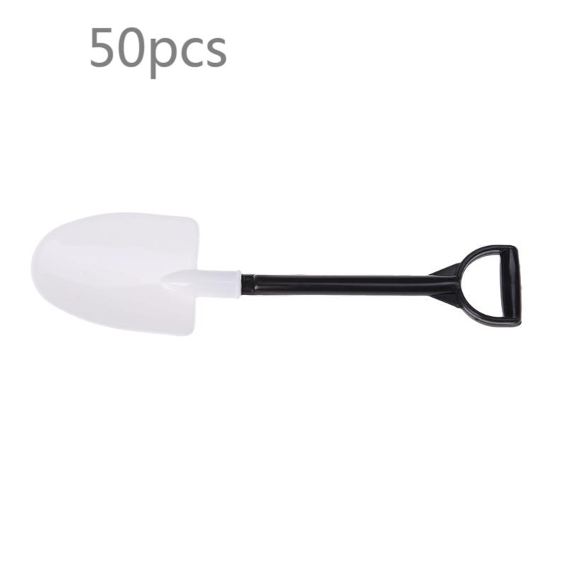 50 шт./пакет, пластиковые одноразовые мини-лопатки, ложка в горшке, торт, мороженое, гаджет для садовой вечеринки 2