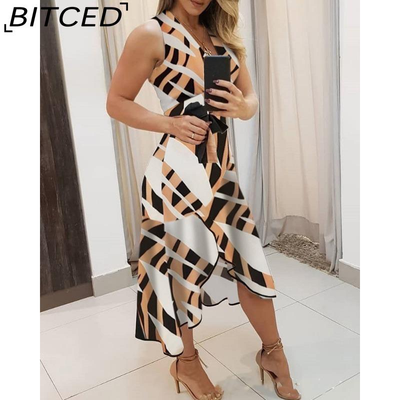 BITCED Новое модное женское платье-майка без рукавов с V-образным вырезом и красочным принтом XXXL разноцветный
BITCED Новое модное женское платье-майка без рукавов с V-образным вырезом и красочным принтом XXXL разноцветный