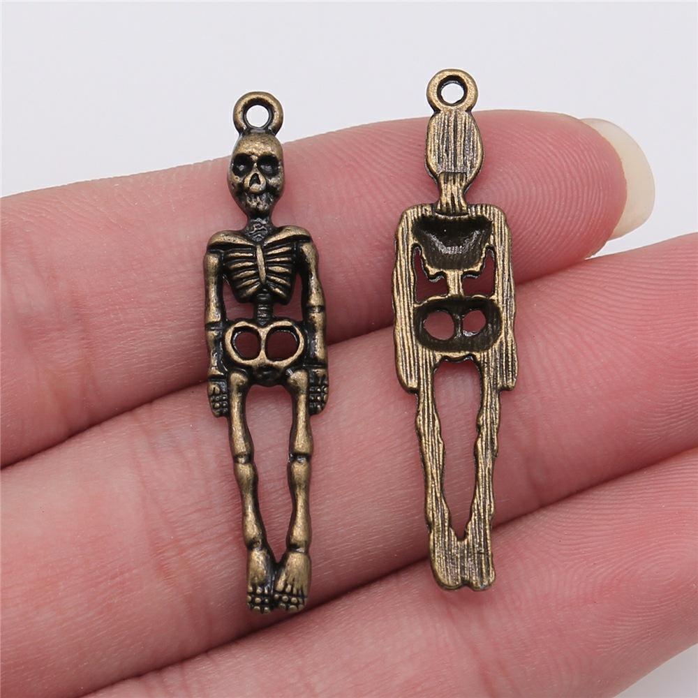 10pcs Skull Skeleton Charms For Jewelry Making Tibetan Bronze Silver Color Pendants Antique Jewelry Making DIY Handmade Craft
10pcs Skull Skeleton Charms For Jewelry Making Tibetan Bronze Silver Color Pendants Antique Jewelry Making DIY Handmade Craft