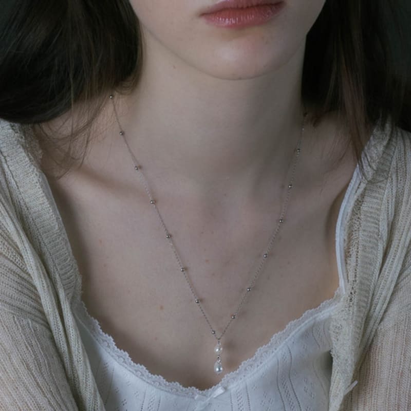 pearlymore drop pearl ball chain necklace_PM25N008SS FREE
pearlymore drop pearl ball chain necklace_PM25N008SS FREE