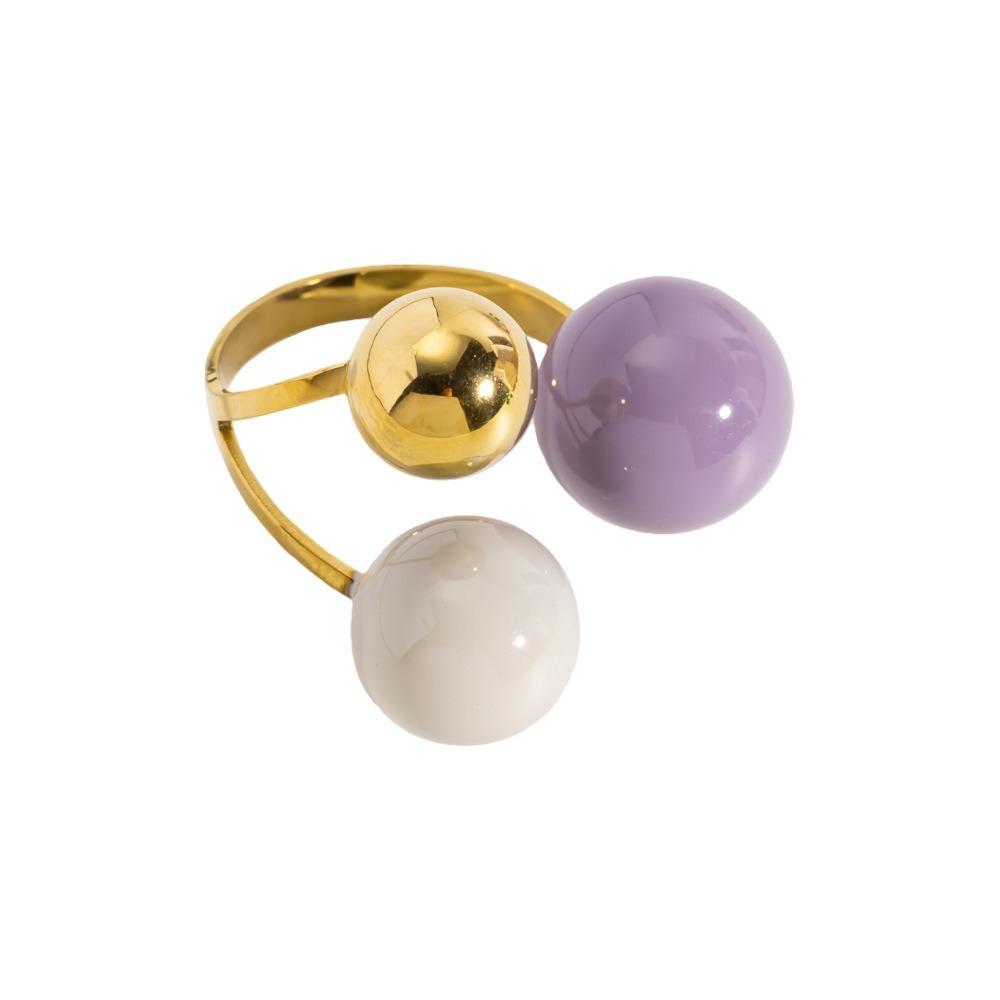 Stainless Steel Open Ring Gold Plated Geometric Spherical Index Finger Ring Colorful Enamel Adjustable Ring Women s Jewelry
Stainless Steel Open Ring Gold Plated Geometric Spherical Index Finger Ring Colorful Enamel Adjustable Ring Women s Jewelry