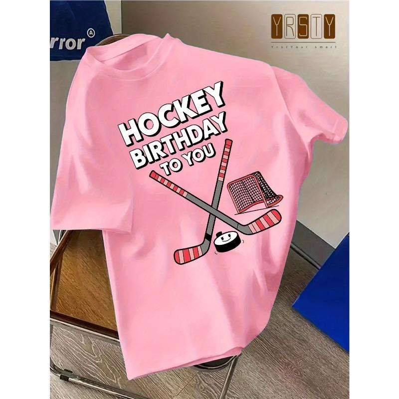 European sizes Children Hockey Birthday T-Shirt Hockey Stick Puck Graphic - Soft Breathable Shirt for Birthday Parties, Hockey Games 164cm рожевий
European sizes Children Hockey Birthday T-Shirt Hockey Stick Puck Graphic - Soft Breathable Shirt for Birthday Parties, Hockey Games 164cm рожевий