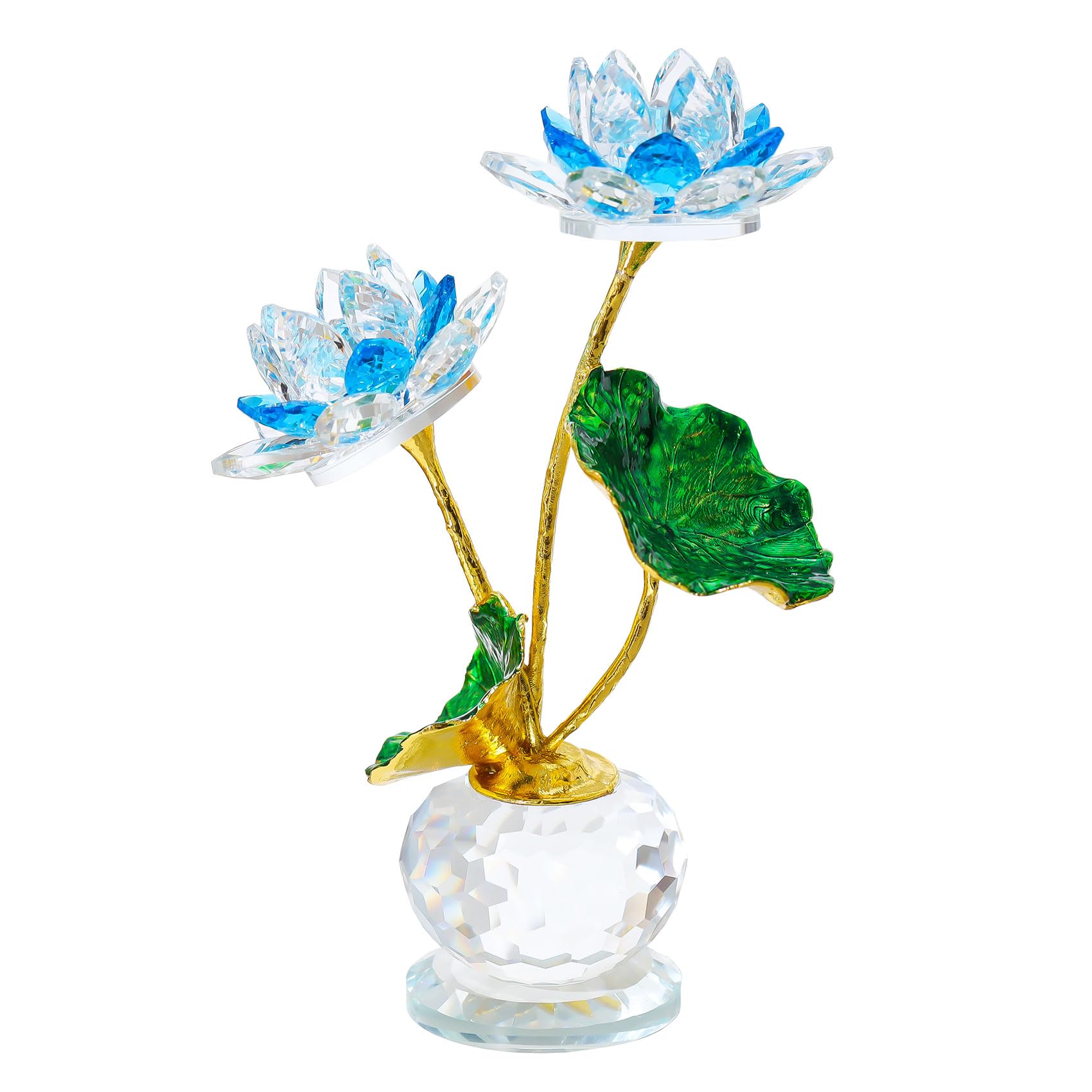Crystal Blue Lotus Ornament, Artificial Flower, Lucky and Auspicious Lotus Decoration, K9 Crystal Lotus, Gift for Friends, Women, Birthdays, Retiremen
Crystal Blue Lotus Ornament, Artificial Flower, Lucky and Auspicious Lotus Decoration, K9 Crystal Lotus, Gift for Friends, Women, Birthdays, Retiremen