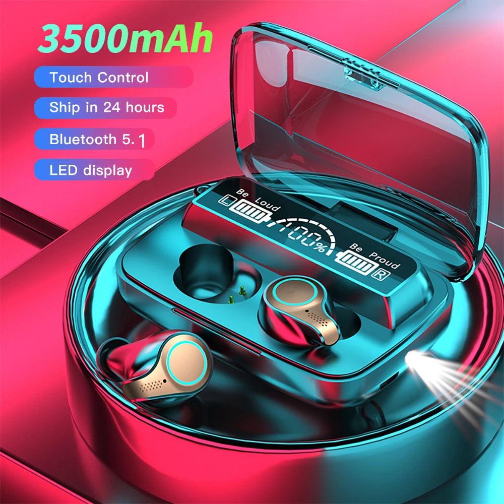 TWS Bluetooth 5,1 Беспроводные наушники 3500 мАч Зарядное устройство 9D Стерео HiFi Спортивные водонепроницаемые наушники с микрофоном
TWS Bluetooth 5,1 Беспроводные наушники 3500 мАч Зарядное устройство 9D Стерео HiFi Спортивные водонепроницаемые наушники с микрофоном