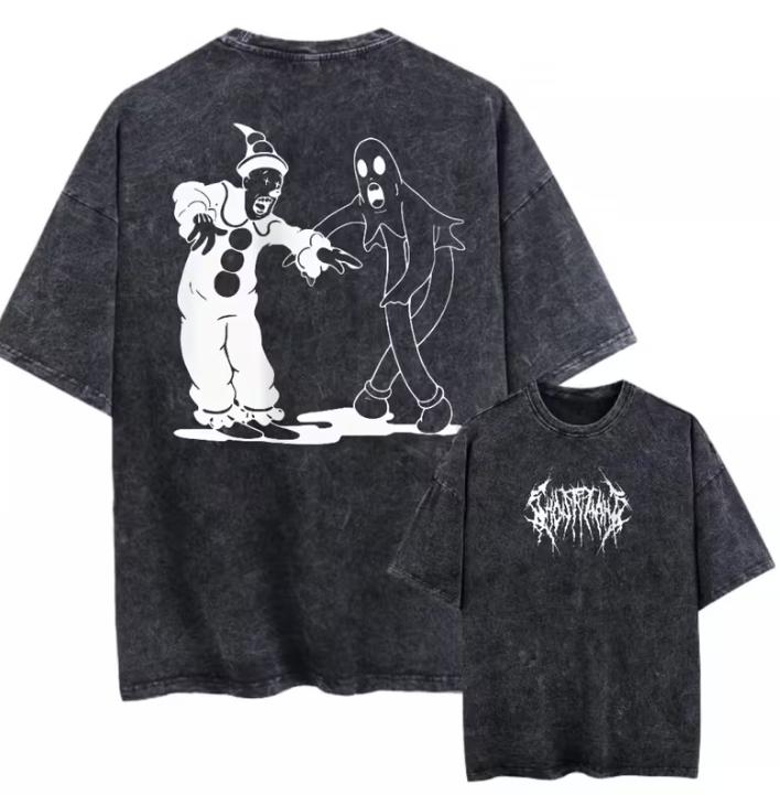 Retro Washed Loose Black Tshirt for Both Men and Women Loose Fit Doublesided Gothic Rock Pattern Printed Tshirts S
Retro Washed Loose Black Tshirt for Both Men and Women Loose Fit Doublesided Gothic Rock Pattern Printed Tshirts S