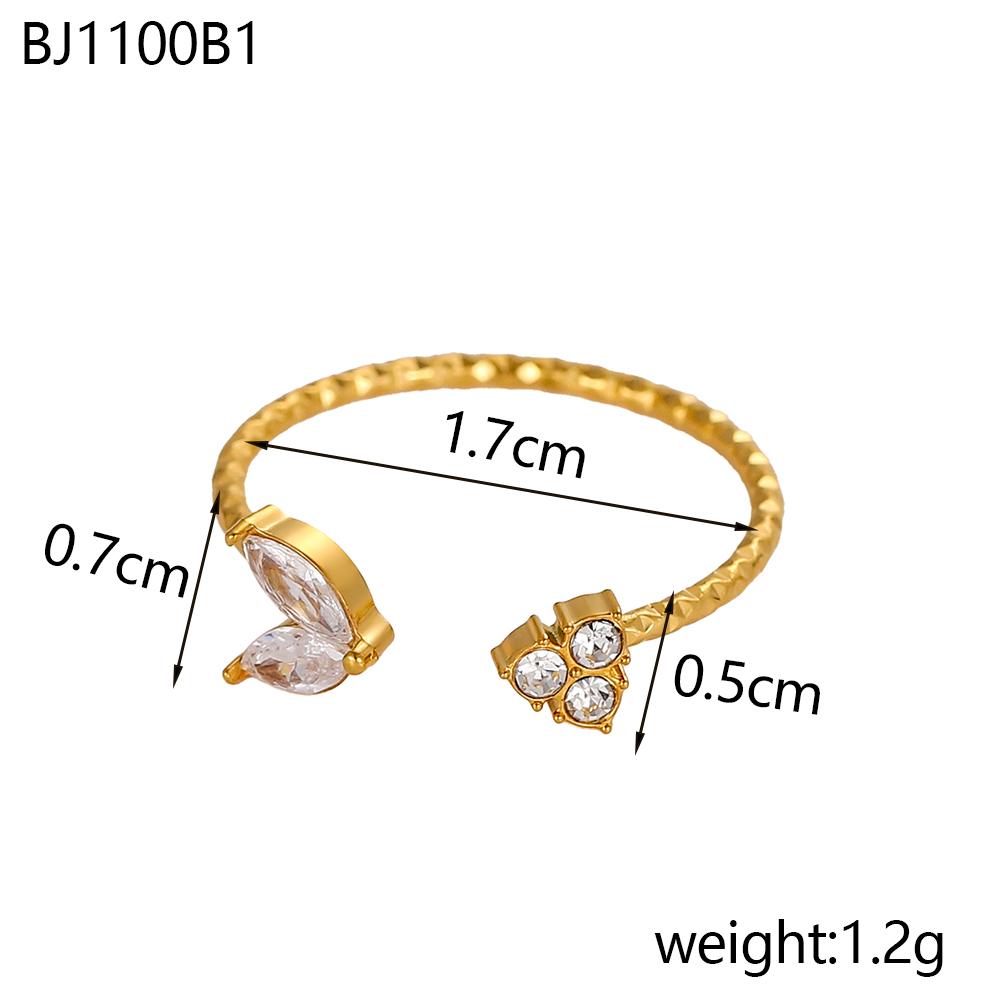 CARLIDANA Ins Style Colored Crystal Zircon Butterfly Finger Ring Gold Plated Stainless Steel Butterfly Rings Jewelry for Women resizable
CARLIDANA Ins Style Colored Crystal Zircon Butterfly Finger Ring Gold Plated Stainless Steel Butterfly Rings Jewelry for Women resizable