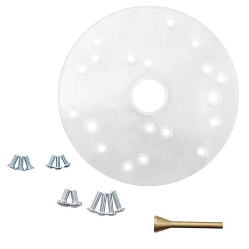 Міцна прозора основа для фрезера з точно просвердленим отвором 1,18 дюйма для підвищення точності інструменту для деревообробки 1
Міцна прозора основа для фрезера з точно просвердленим отвором 1,18 дюйма для підвищення точності інструменту для деревообробки 1