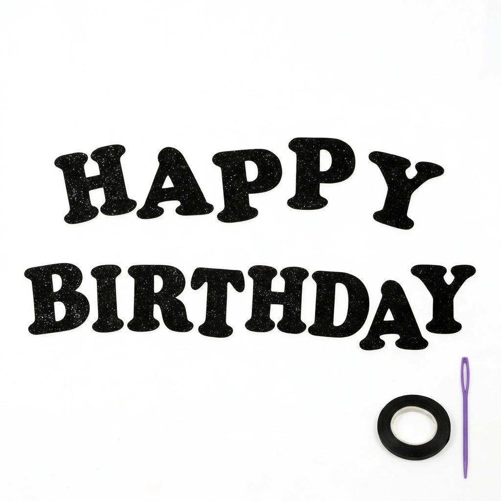 Birthday Letter Glitter Flag Set, Including Threading Needle Ribbon, Essential Decorative Supplies For Birthday Party Scene Arrangement
Birthday Letter Glitter Flag Set, Including Threading Needle Ribbon, Essential Decorative Supplies For Birthday Party Scene Arrangement