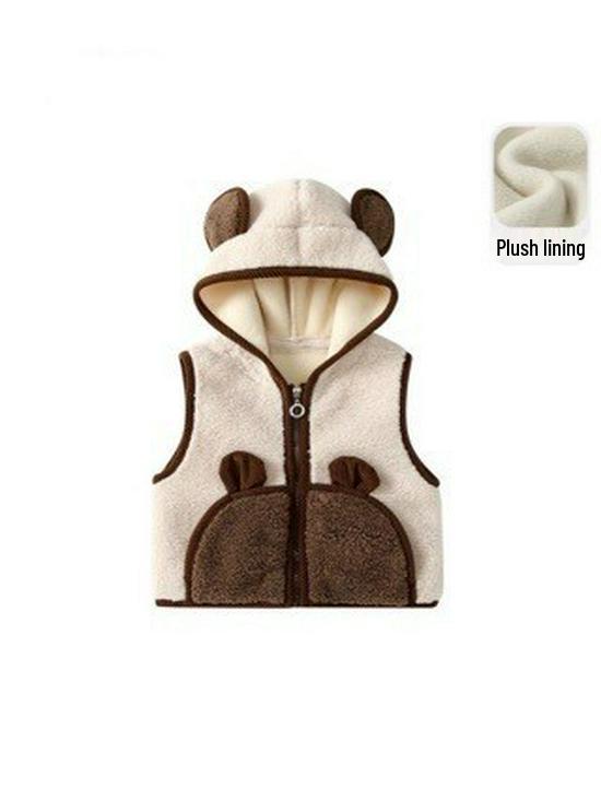 Unisex Baby Hooded Vest - Fleece-Lined Warm Waistcoat for Girls (Autumn/Winter 2025) 110cm
Unisex Baby Hooded Vest - Fleece-Lined Warm Waistcoat for Girls (Autumn/Winter 2025) 110cm