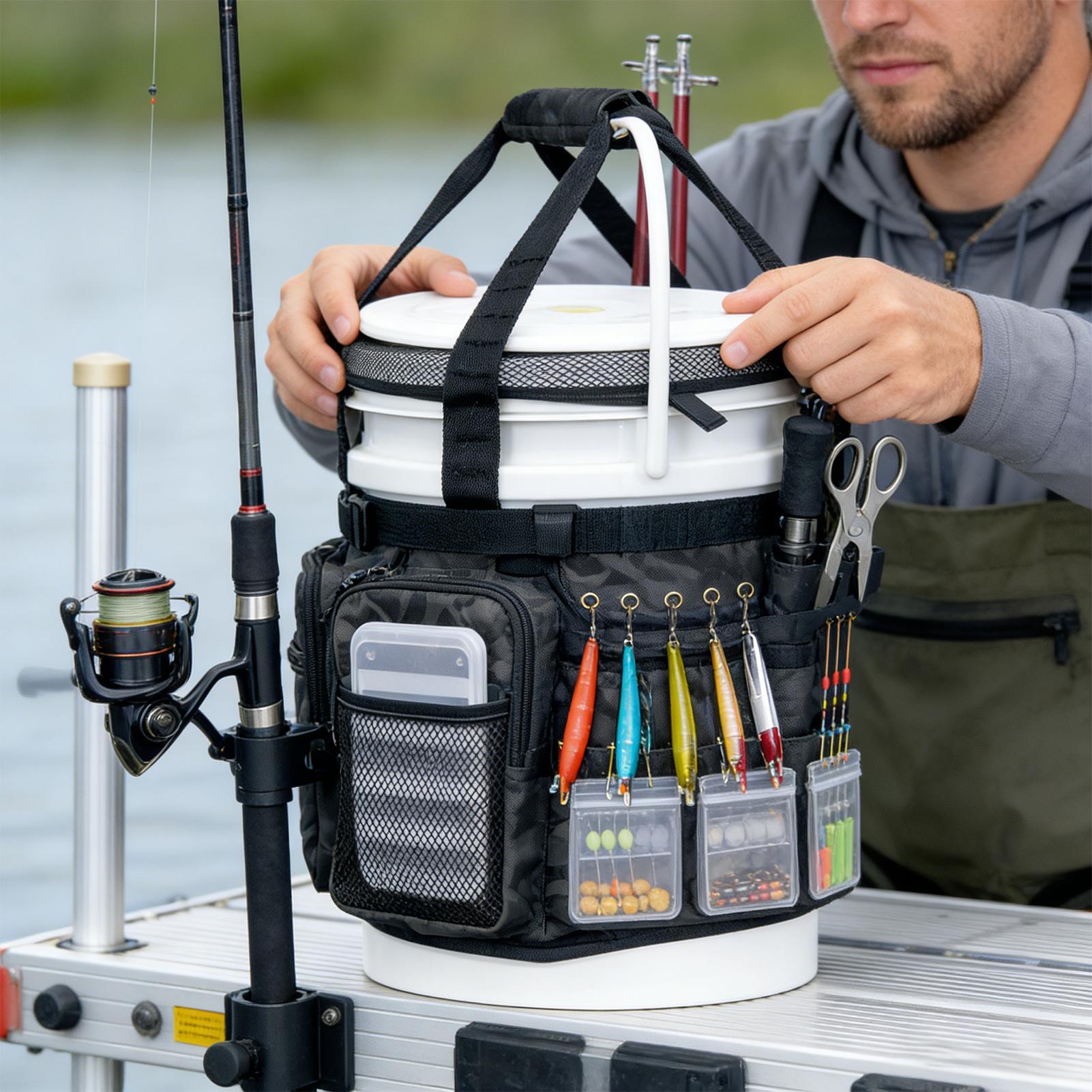 Bucket Organizer Multi-pockets Oxford Organization For Lure Ice Fishing Tackle Bag For Hiking Camping Traveling Boating Outdoor China Mainland
Bucket Organizer Multi-pockets Oxford Organization For Lure Ice Fishing Tackle Bag For Hiking Camping Traveling Boating Outdoor China Mainland