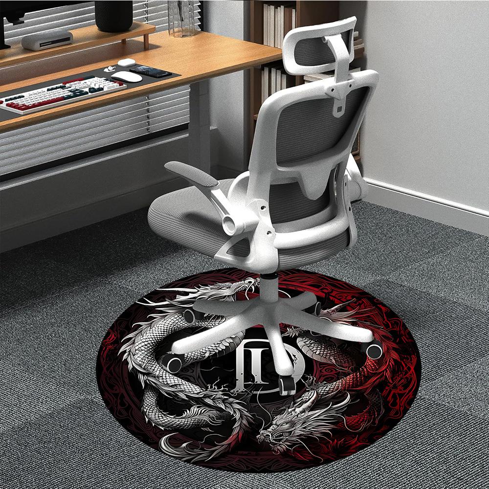 1pc Dragon Emblem Chair Carpet for Office, Non-slip, Soft and Durable Rug, Perfect for Office, Living Room yy251103164 80cm by 80cm
1pc Dragon Emblem Chair Carpet for Office, Non-slip, Soft and Durable Rug, Perfect for Office, Living Room yy251103164 80cm by 80cm