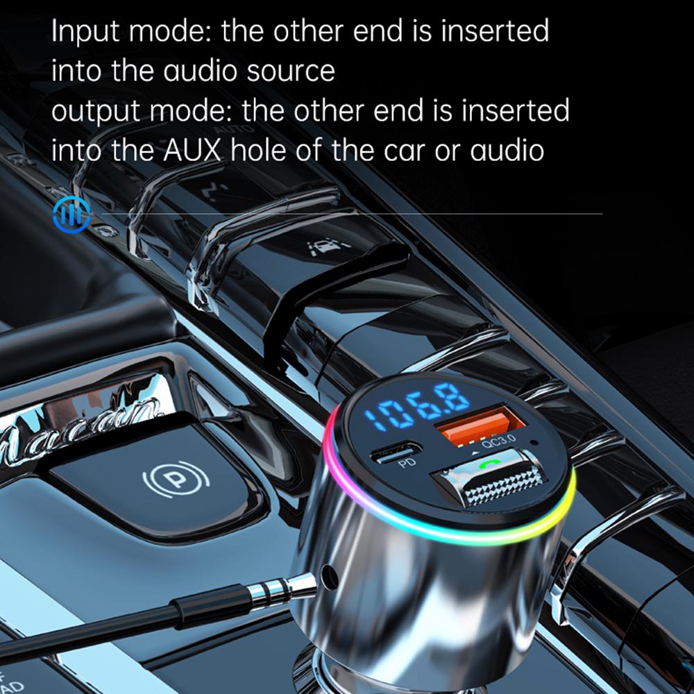 BC88 Bluetooth-compatible 5.3 FM Transmitter QC3.0 PD 30W Fast Charging Car MP3 Player with RGB Light (CE Certified) Type A
BC88 Bluetooth-compatible 5.3 FM Transmitter QC3.0 PD 30W Fast Charging Car MP3 Player with RGB Light (CE Certified) Type A