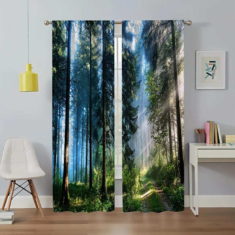 2PCS- Beautiful forest pattern printed curtains, pole bag curtains, home decoration, room decoration 14Wx39L(35x100CM)x2
2PCS- Beautiful forest pattern printed curtains, pole bag curtains, home decoration, room decoration 14Wx39L(35x100CM)x2
