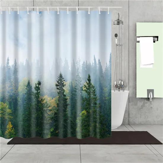 Mountain And Forest Trees Scenic Bathroom Shower Curtain Frabic Waterproof Polyester Bath Curtain With Hooks 180X180Cm W60H190(CM)-1 Pcs
Mountain And Forest Trees Scenic Bathroom Shower Curtain Frabic Waterproof Polyester Bath Curtain With Hooks 180X180Cm W60H190(CM)-1 Pcs