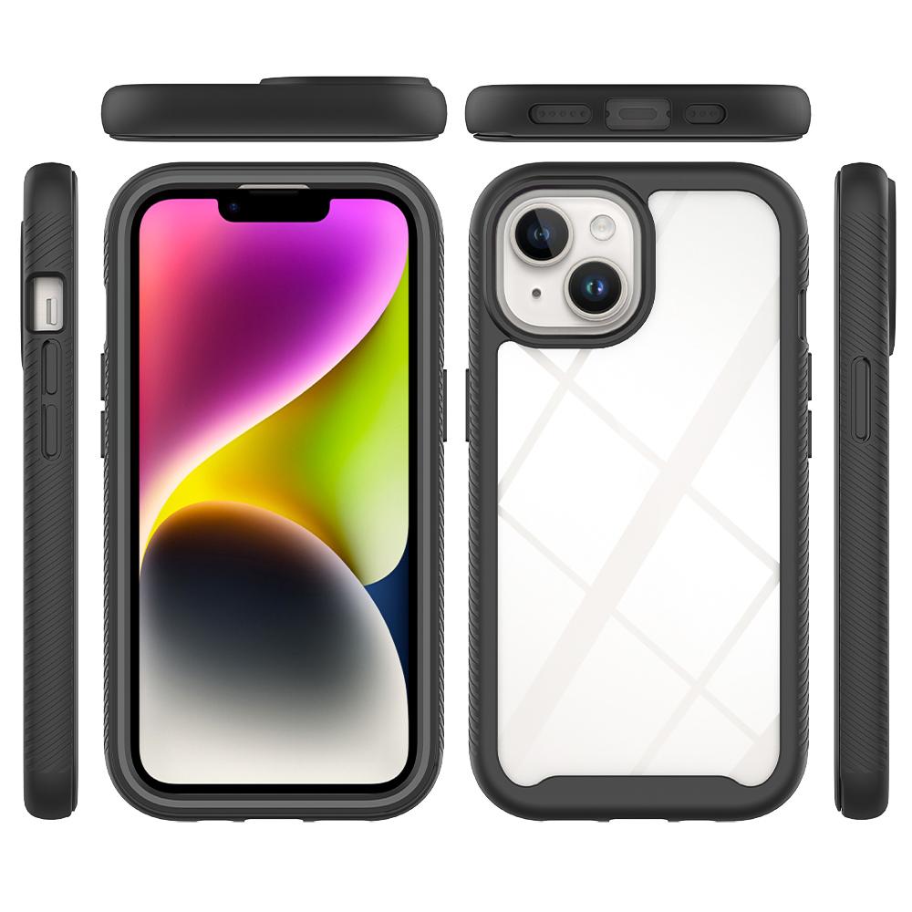 For iPhone 15 Protective Cover Acrylic+PC+TPU Shockproof Phone Case Black 
For iPhone 15 Protective Cover Acrylic+PC+TPU Shockproof Phone Case Black