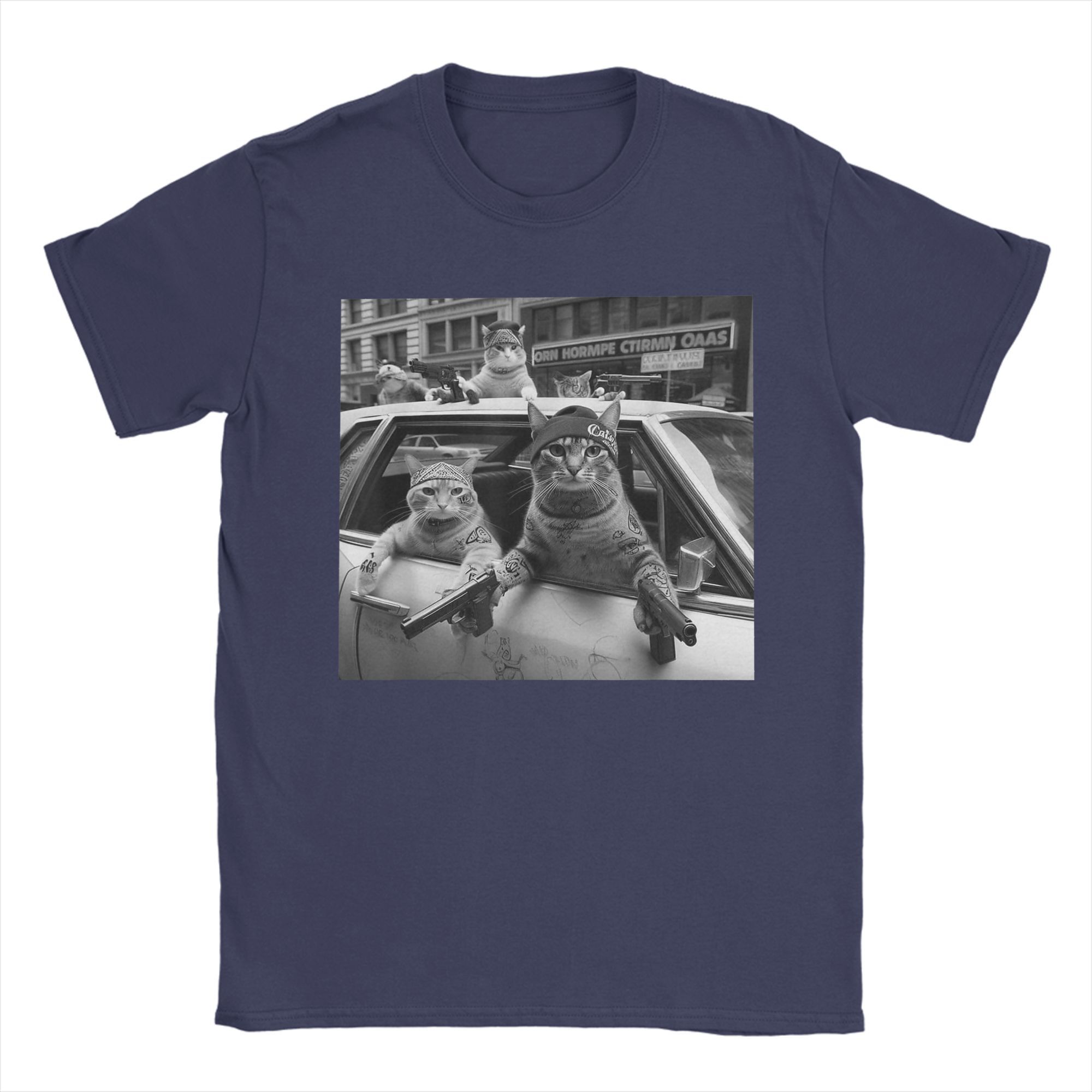 Funny Gangster Cats Street Desig T-Shirts for Men Hipster Pure Cotton Tees Round Collar Short Sleeve T Shirts Plus Size Clothes 4XL
Funny Gangster Cats Street Desig T-Shirts for Men Hipster Pure Cotton Tees Round Collar Short Sleeve T Shirts Plus Size Clothes 4XL