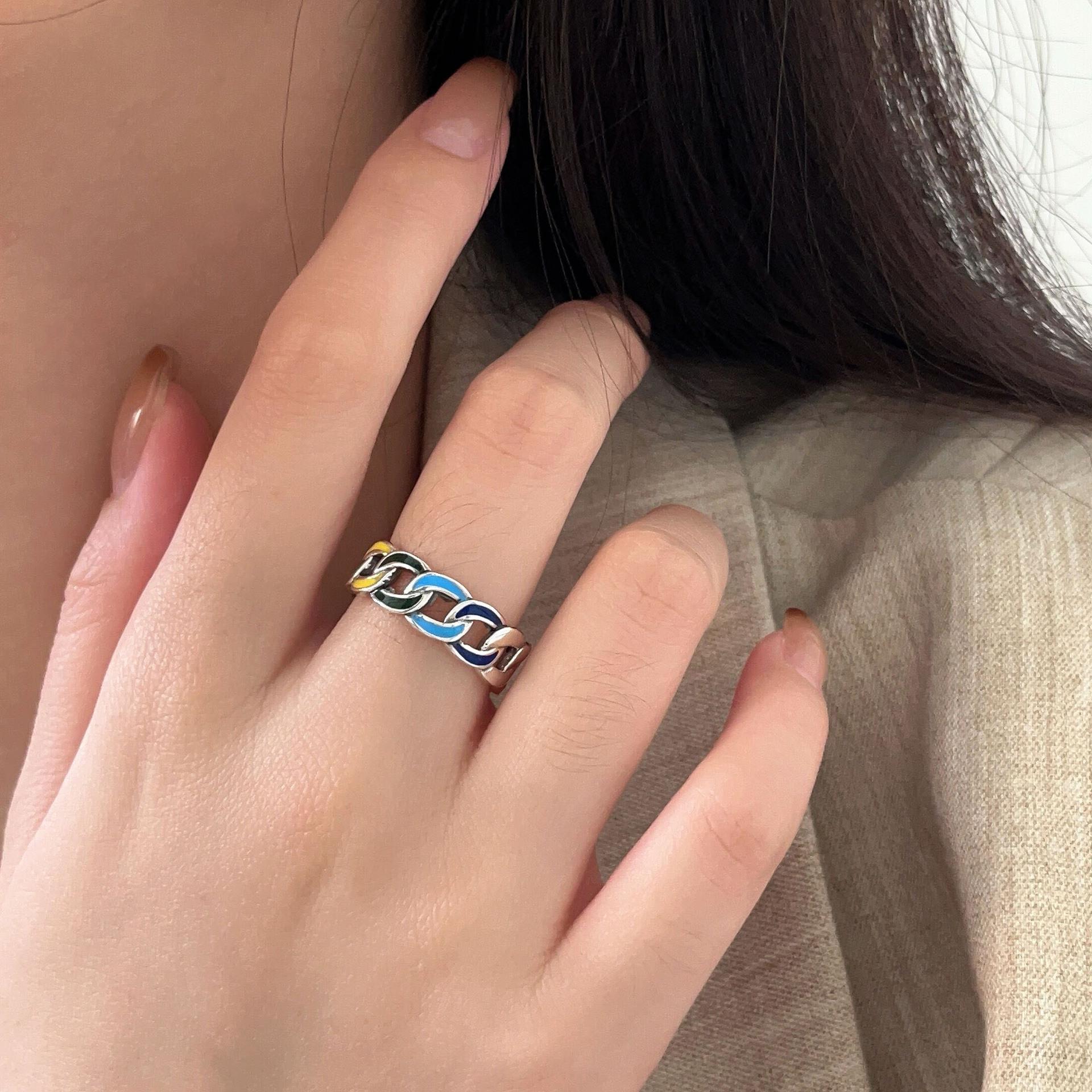 Yinruitai S925 Sterling Silver Colorful Adjustable Cuban Ring - Unisex Hip Hop Style Adjustable
Yinruitai S925 Sterling Silver Colorful Adjustable Cuban Ring - Unisex Hip Hop Style Adjustable
