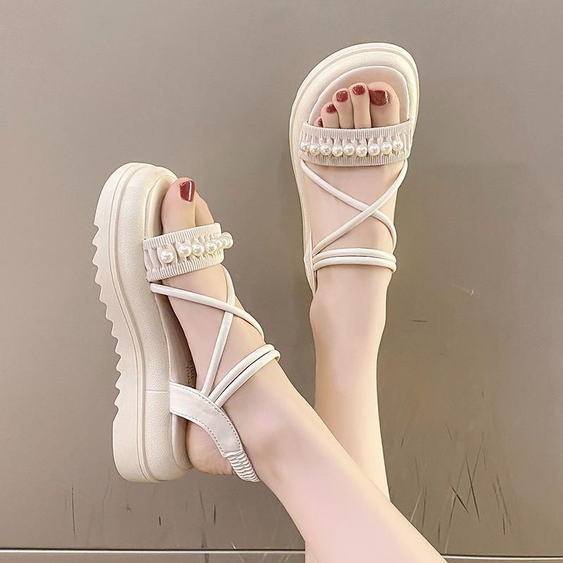 Platform Sandals New Summer Women s Shoes Fashion Slip-On Thick Sole String Bead Student Elastic Band Pearl Open Toe Roman Shoes
Platform Sandals New Summer Women s Shoes Fashion Slip-On Thick Sole String Bead Student Elastic Band Pearl Open Toe Roman Shoes