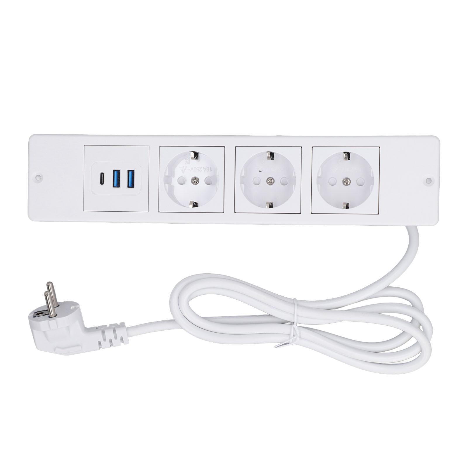 Recessed Power Strip 3xOutlets 2xUSB A 1xUSB C PD20W Ports Table Socket with 1.5M Cord Standard
Recessed Power Strip 3xOutlets 2xUSB A 1xUSB C PD20W Ports Table Socket with 1.5M Cord Standard