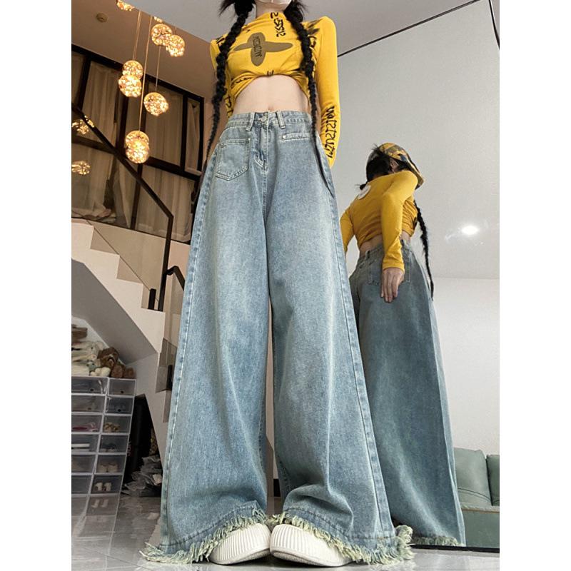 Women s Plus Size High Waist Raw Hem Wide Leg Jeans - Autumn Slimming Straight Leg Floor Length Pants XS
Women s Plus Size High Waist Raw Hem Wide Leg Jeans - Autumn Slimming Straight Leg Floor Length Pants XS