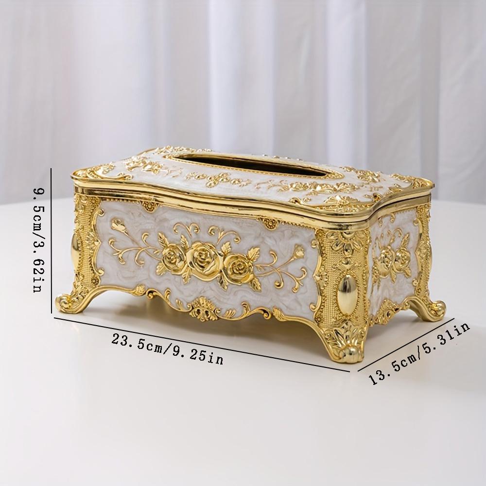 European and American style living room household tissue box light luxury style toilet paper storage box creative ornaments
European and American style living room household tissue box light luxury style toilet paper storage box creative ornaments