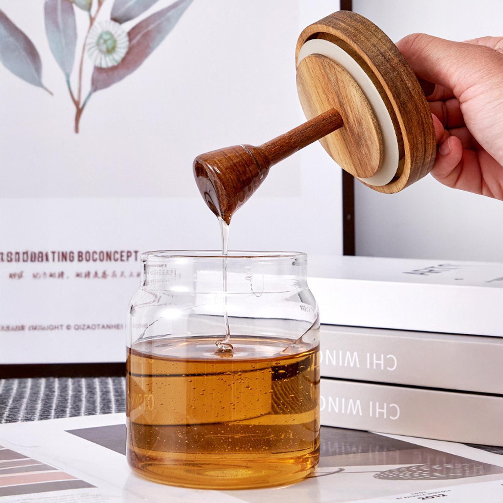 Sealed Clear Honey Jar with Dipper and Lid Wide Mouth Honey Containers Syrup Dispenser for Kitchen Honey and Syrup Storage
Sealed Clear Honey Jar with Dipper and Lid Wide Mouth Honey Containers Syrup Dispenser for Kitchen Honey and Syrup Storage