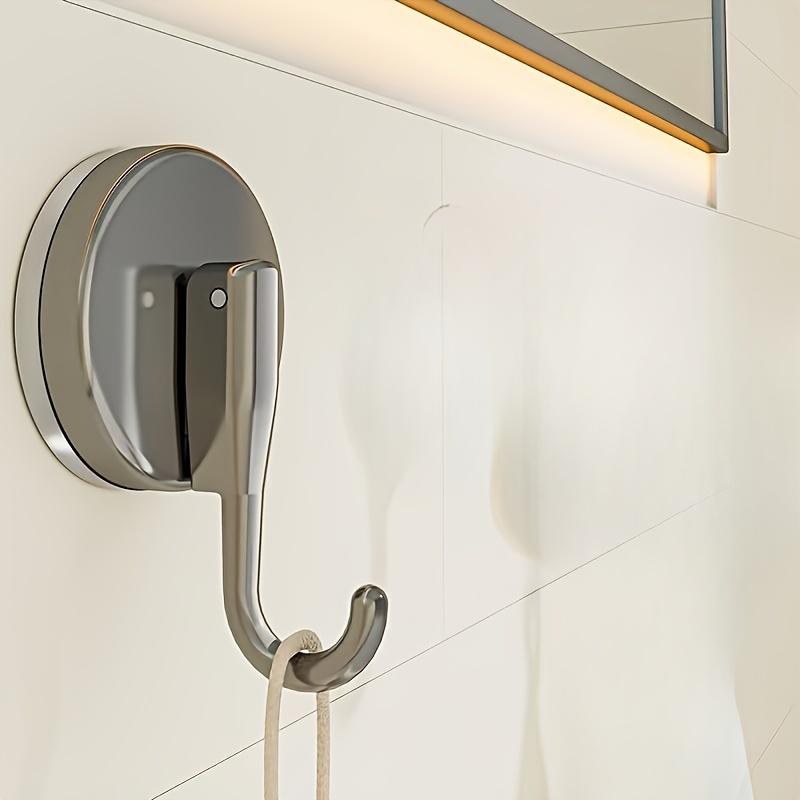 Сильный крючок с присоской, без сверления, простая установка для ванной комнаты, вешалка для кухонных полотенец, прочный вакуумный захват серый