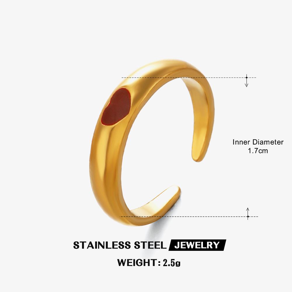 Enamel White Black Red Heart Rings for Women Men Vintage Stainless Steel Gold Color Geometric Open Rings Zircon Gift Wholesale Open
Enamel White Black Red Heart Rings for Women Men Vintage Stainless Steel Gold Color Geometric Open Rings Zircon Gift Wholesale Open