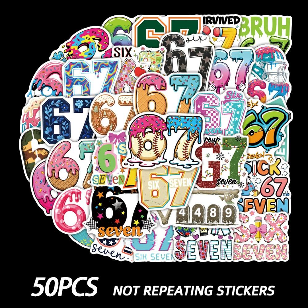 50PCS Graffiti Stickers Internet Popular Numbers Six Seven Decals Decor Phone Stationery Sticker DIY memes 67 Entertaining Play Safe Kid Friendly Fun
50PCS Graffiti Stickers Internet Popular Numbers Six Seven Decals Decor Phone Stationery Sticker DIY memes 67 Entertaining Play Safe Kid Friendly Fun